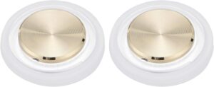 PATIKIL 2 Pcs Mobile Phone Game Joystick, Spiral Game Control Touch Screen Joystick with Storage Box for Mobile Tablet Smart Phone, Gold/White