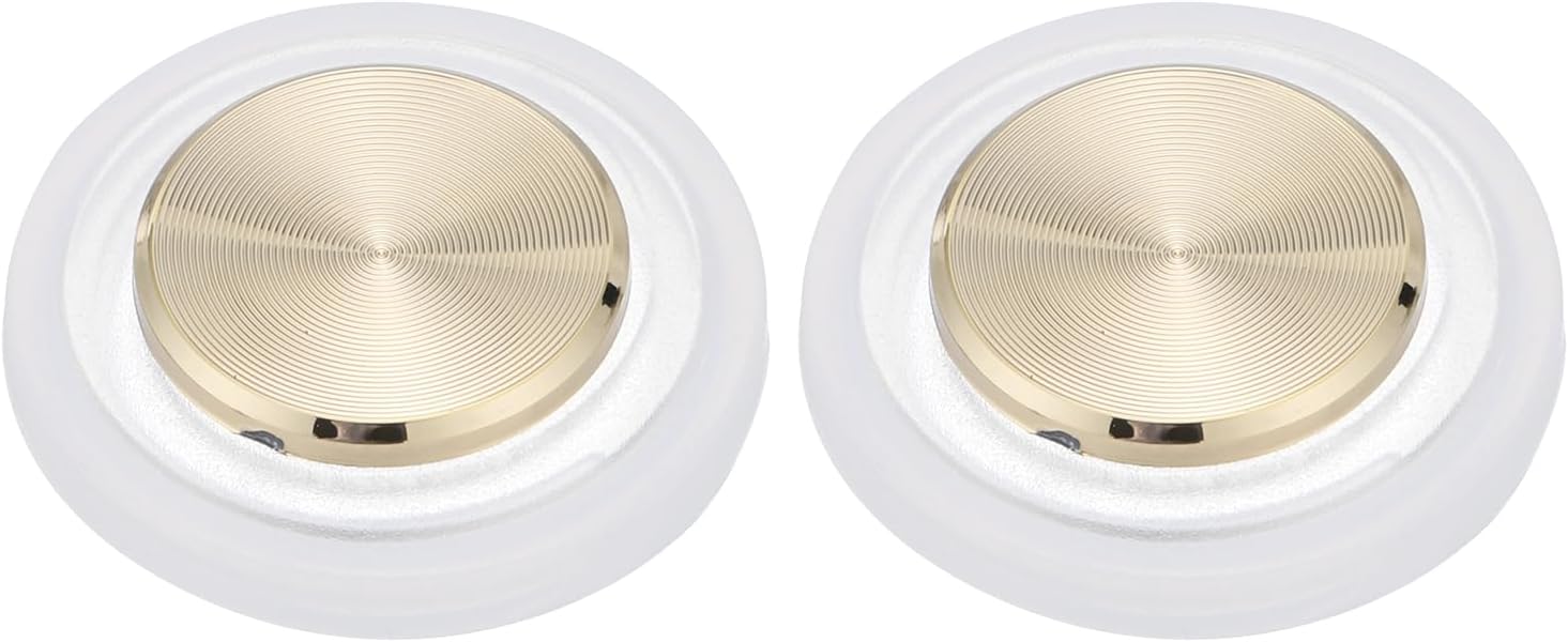 PATIKIL 2 Pcs Mobile Phone Game Joystick, Spiral Game Control Touch Screen Joystick with Storage Box for Mobile Tablet Smart Phone, Gold/White