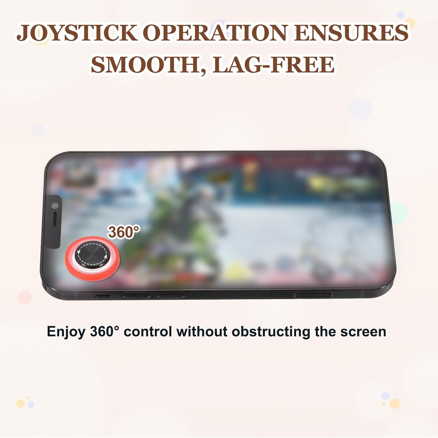 PATIKIL 2 Pcs Mobile Phone Game Joystick, Spiral Game Control Touch Screen Joystick with Storage Box for Mobile Tablet Smart Phone, Gold/White - Image 4